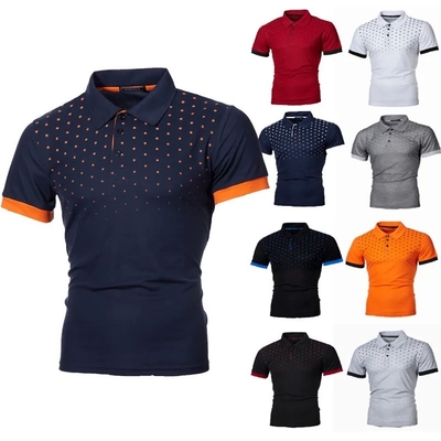 Hỗ trợ 7 ngày Mẫu đơn đặt hàng Thời gian giao hàng Áo Polo màu rắn nam giới với in Polka Dot