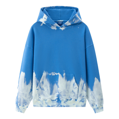 Áo hoodie lỏng cho phụ nữ Tie Dye Hoodie in ấn Graffiti Màu sắc nghiêng Mùa thu Mùa đông
