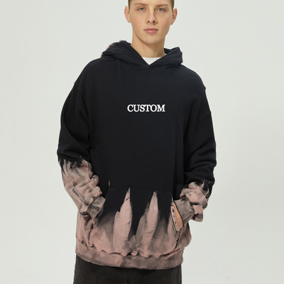 4x 4x 1x 3x áo phông nón Streetwear Vintage giặt lớn Pháp Terry Hoodie Tie Dye