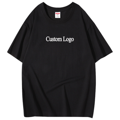 áo thun trắng bông nặng 260g áo thun nhãn riêng Soft Round Neck Woven Method