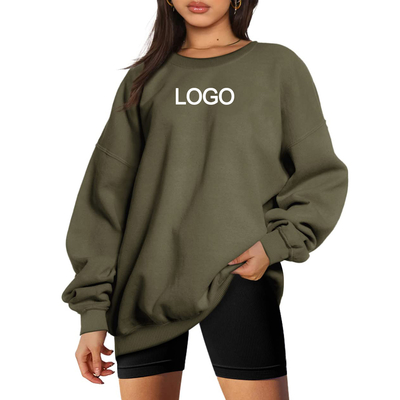 Phong cách Casual Solid Đàn bà siêu lớn nhẹ bông polyester áo phông đội ngũ cổ