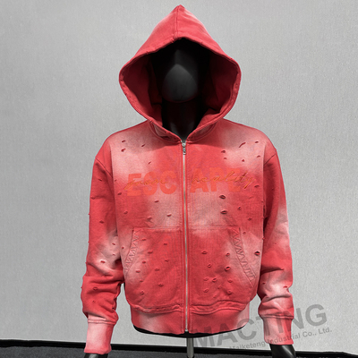 Đơn vị hóa diện tích lớn Ác rửa mặt trời mờ mờ Xổn khó khăn Zip Up Boxy cắt Hoodie