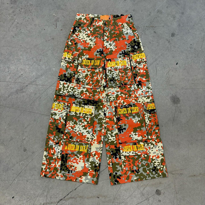 Custom Loose Baggy Wide Leg Camouflage Real Tree Camo Bàn quần quần bông nhiều túi quần xách
