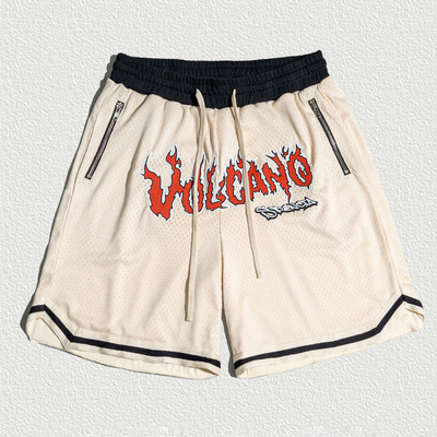 Summer Basketball Polyester Gym Workout Sublimation Zipper Pocket Shorts Mens Mesh với khóa dây kéo và Shorts dài