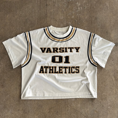 2025 New Custom Heavyweight T-Shirt in màn hình T-Shirt hộp cắt đàn ông Vintage T-Shirt đồ họa lớn