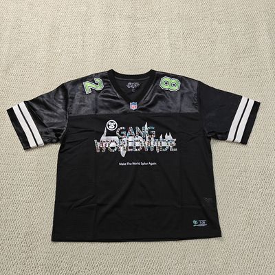 Custom Rhinestone Screen Print Logo American Retro Football Jersey Đàn ông chất lượng cao Mesh Boxy cắt Rugby Jersey